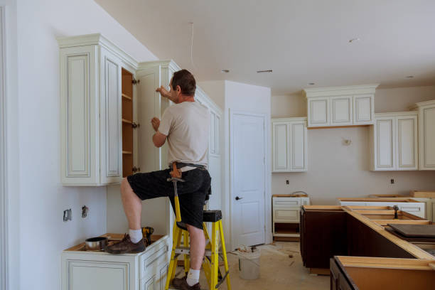 Kitchen island installation in Perkasie by JMT Kitchen Cabinet